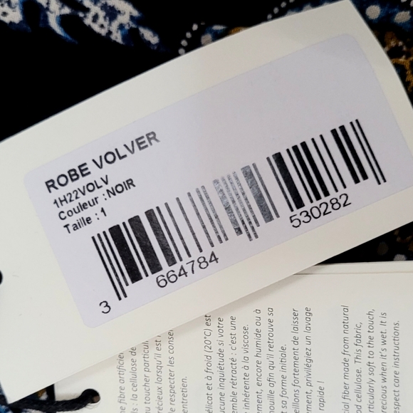 BA&SH Robe Volver Dress NWT floral Mini puff sleeve small 4 - Picture 4 of 12